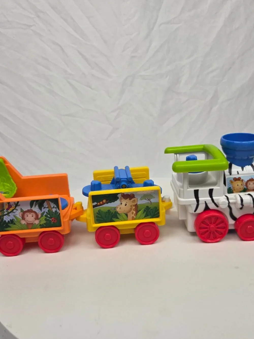 Vintage Fisher Price Little People Musical Animal Safari Zoo Train Only Works!
